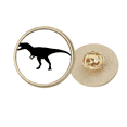thumbnail image 1 of miniature Dinosaure b b Rond Métal Broche d'Or Clip, 1 of 3