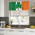 thumbnail image 5 of 2 Pack Valances for Windows, St. Patrick's Day Window Valances for Living Room/Bedroom/Bathroom, Irish Flag Green Lucky Shamrock Light Filtering Kitchen Curtain Valance Window Treatment 60"W x18" L, 5 of 9