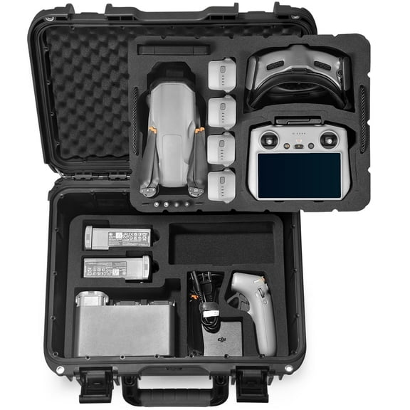 Lekufee Waterproof Hard Case for DJI Air 3S/Air 3/,DJI RC2/RC N3/RC N2,Goggles 3/ Goggles 2/Goggles Integra,RC Motion 3/RC Motion 2 and Accessories(Case Only)