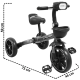 thumbnail image 4 of Triciclo 3 en 1 Plegable para Niños Convertible a Bicicleta y Balance Bike Luz Sonido Apto a partir de 2 Años o Hasta 25 kg -Gris, 4 of 7