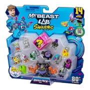 MrBeast Lab Swarms Mega-Tech Series Action Figures: 14 Pack with Micro Beasts and MEGA Swarm, Ages 5+
