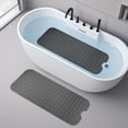 thumbnail image 2 of Alfombra de baño WarmSnow, larga, antideslizante, 100 x 40 cm, gris oscuro, TPE, 2 of 9