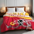thumbnail image 4 of Football Blanket 40"x30" Classic Soft Flannel Throw Blankets Gift for Men Women Youth Decorative Sofa Bed Bedroom Living Room, 4 of 6