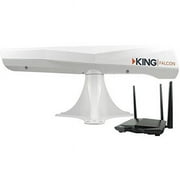 King KIGKF1000 Automatic Directional WiFi Antenna with WiFiMax Router & Range Extender - White