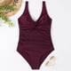 thumbnail image 4 of Traje de baño de una pieza para mujer, cómodo, liso, con almohadilla en el pecho, sin aros, Bikini con escote en V profundo OAVQHLG3B Store  lin121212, 4 of 4