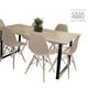 thumbnail image 2 of CASA FERRO Mesa de comedor 6 personas , superficie de MDF tipo nogal - Blanco y MDF color Nogal. (CON 6 SILLAS EAMES BLANCAS) CASA FERRO Mesa de Comedor estilo Industrial, 2 of 4