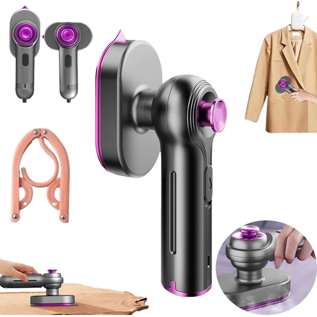 New Mini Steam Iron for Clothes, Perfect Travel Companion for Wrinkle-Free Clothes,Adjustable Temperature Control, Fast Heat-up for Quick Wrinkle Removal, Works On Most Fabrics