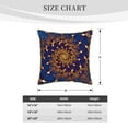 thumbnail image 2 of Housses de Coussin Décoratives en Velours Lot de 2, Housse de Coussin Carrée Douce avec Fermeture Éclair Invisible Impression Spirale Bleu Fractal, 20"x20 Pouces, 2 of 6