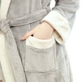 thumbnail image 6 of JANDEL Women's Pajamas Bathrobe Thick Section Autumn And Winter Plus Long Fashion Plus Velvet Robe Flannel, 6 of 9