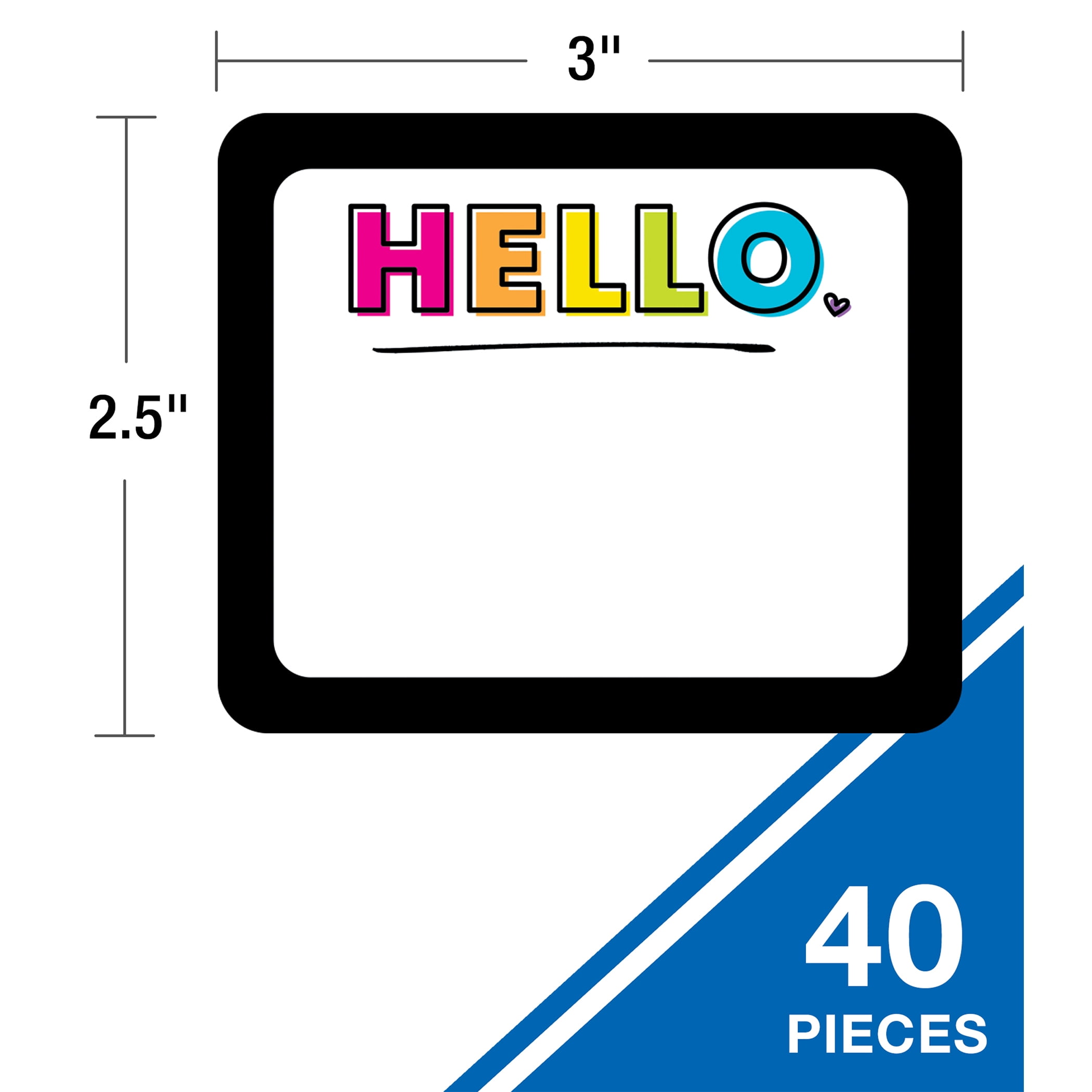 Carson Dellosa Education Kind Vibes Name Tags, 40 Per Pack, 6 Packs