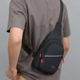 thumbnail image 3 of Men's Waterproof Crossbody Bag with Multifunctional Design, Lightweight, Spacious Storage, Adjustable Strap, and Headphone Port for Outdoor Activities and Travel, 3 of 5