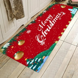 Christmas Door Mats Xmas Doormat Outdoor Rug Non-Slip Floor Mats Santa and  Gift Printed Decorative Entrance Door Rugs for Christmas Indoor Outdoor  Bathroom Kitchen Decoration,17.7 x 29.5 Inch(Green)