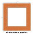 thumbnail image 2 of Basketball Texture Picture Frame Mat for 13x13 Frames - Fits 9x9 Photos - 10 Mats, 2 of 7