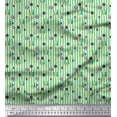 thumbnail image 1 of Soimoi Moss Georgette Fabric Stripe,Bowling Pins Ball & Football Sports Printed Craft Fabric by The Yard 42 Inch Wide, 1 of 1