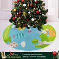 thumbnail image 6 of FMSHPON Easter Tree Skirt Colorful Eggs Bunny Xmas Christmas Tree Skirt Stand Mat for Holiday Party Decoration Indoor Outdoor 48 inches, 6 of 6