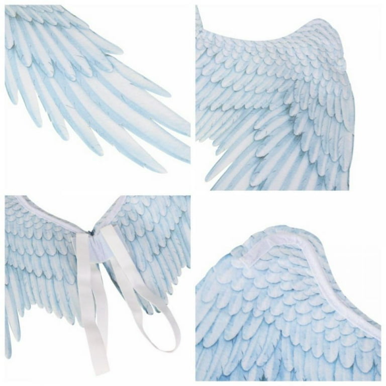 Adult Angel Wing in White/Black with Elastic Straps, 41 by Adult Angel Wing in White/Black with Elastic Straps, 41 by