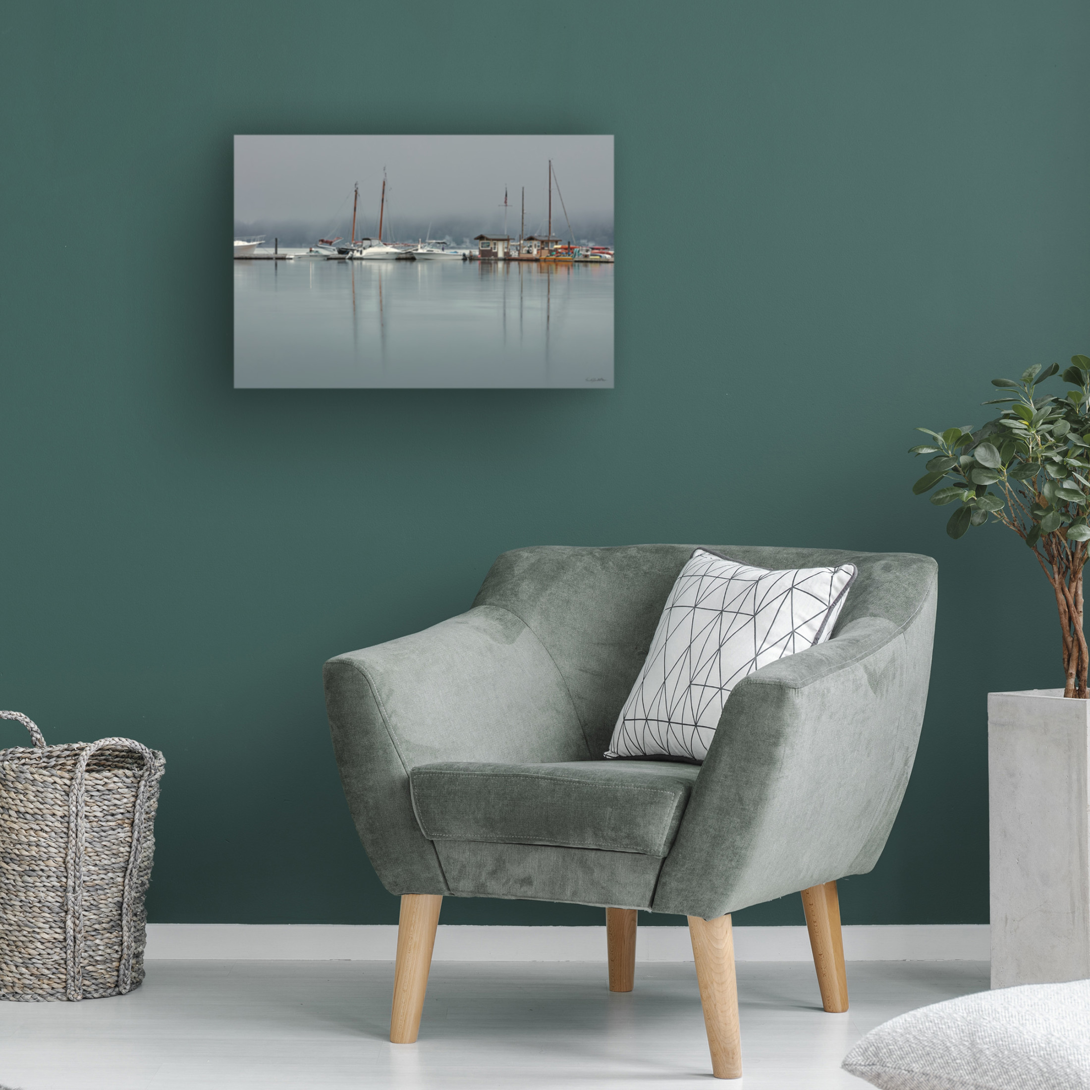 Canvas Wall Art - Kent Burkhardsmeier 'Positioned' Wall Art for Living Room, Bedroom, or Office Décor by Trademark Fine Art - 32 x 22 Inches