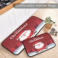 thumbnail image 5 of Christmas Santa Claus Kitchen Rugs Set 2 Piece, Non-Slip Kitchen Floor Mats Washable Polyester Comfort Standing Mats for Kitchen, Bathroom, Hallway, entryway, Laundry, Living Room, 5 of 7