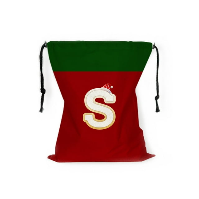Bolsa de Almacenamiento Del Árbol de Navidad Bolsa de Regalo de Navidad de 26 Cartas 12.2x14.96In Rojo Poliéster con Cordón Bolsas de Regalo de Navidad