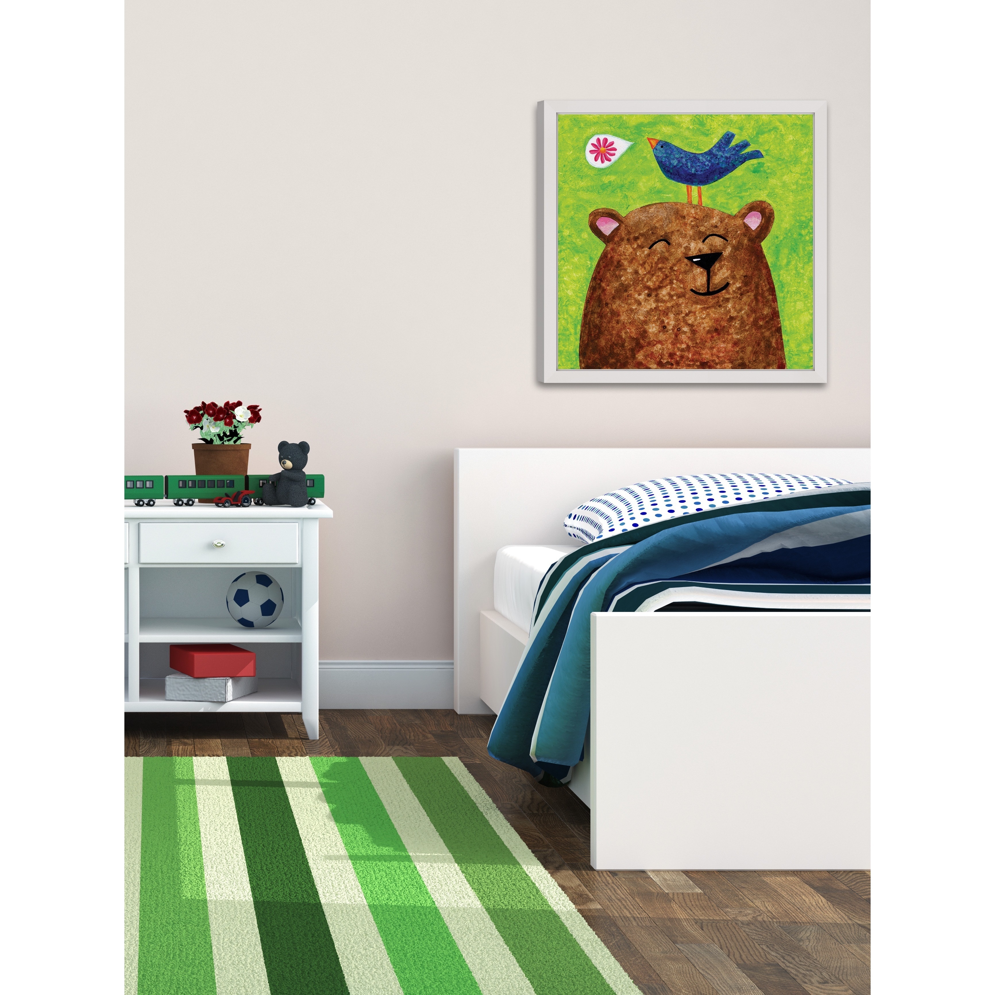 Marmont Hill - "A Beary Happy Song" by Janet Nelson Framed Painting Print