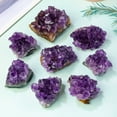 thumbnail image 2 of Namzi 4 pieces of natural purple crystal stones, each weighing 50-60g, purple crystal cluster hole block ornaments, purple crystal ore specimens, purple crystal cluster decorative stones, 2 of 4