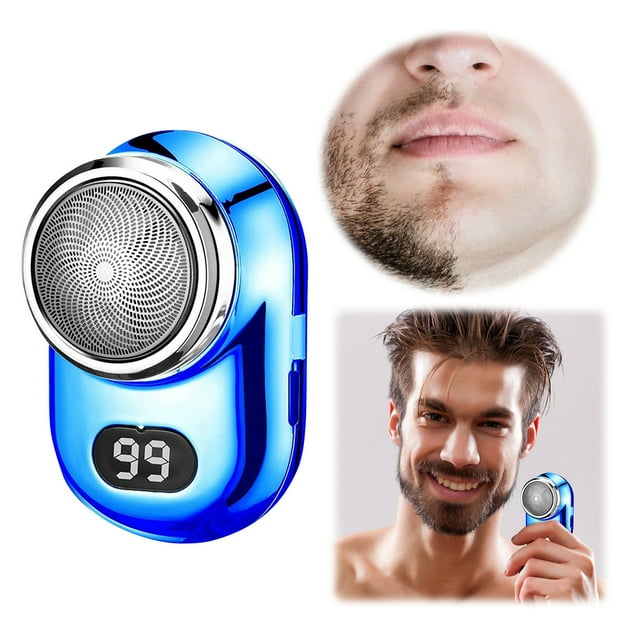 Nouveau Rasoir Type C Charge Rapide avec Lavage à l'Eau Portable Barbe Affichage Numérique LCD Rasoir Électrique Mini