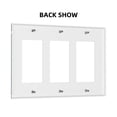 thumbnail image 2 of Stop Sign Switch Cover Decorative Wall Plate 3-Gang Standard Size, 2 of 5
