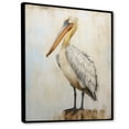 thumbnail image 2 of Designart "Tranquil Perch Of A Serene Pelican IV" Pelican Floater Framed Canvas Art Print, 2 of 5