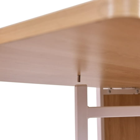 Gymax 2 In 1 Folding Desk Cabinet Fold Out Convertible Study