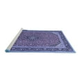 thumbnail image 2 of Ahgly Company Machine Washable Indoor Round Persian Blue Traditional Area Rugs, 4' Round, 2 of 4