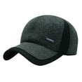 thumbnail image 3 of Winter Warm Baseball Cap with Attached Ear Protection for Men Soft Thickened Cold Weather Hat, 3 of 5