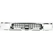 Geelife Grille For Nissan 1996-1999 Pathfinder Chrome w/ Silver Insert Plastic