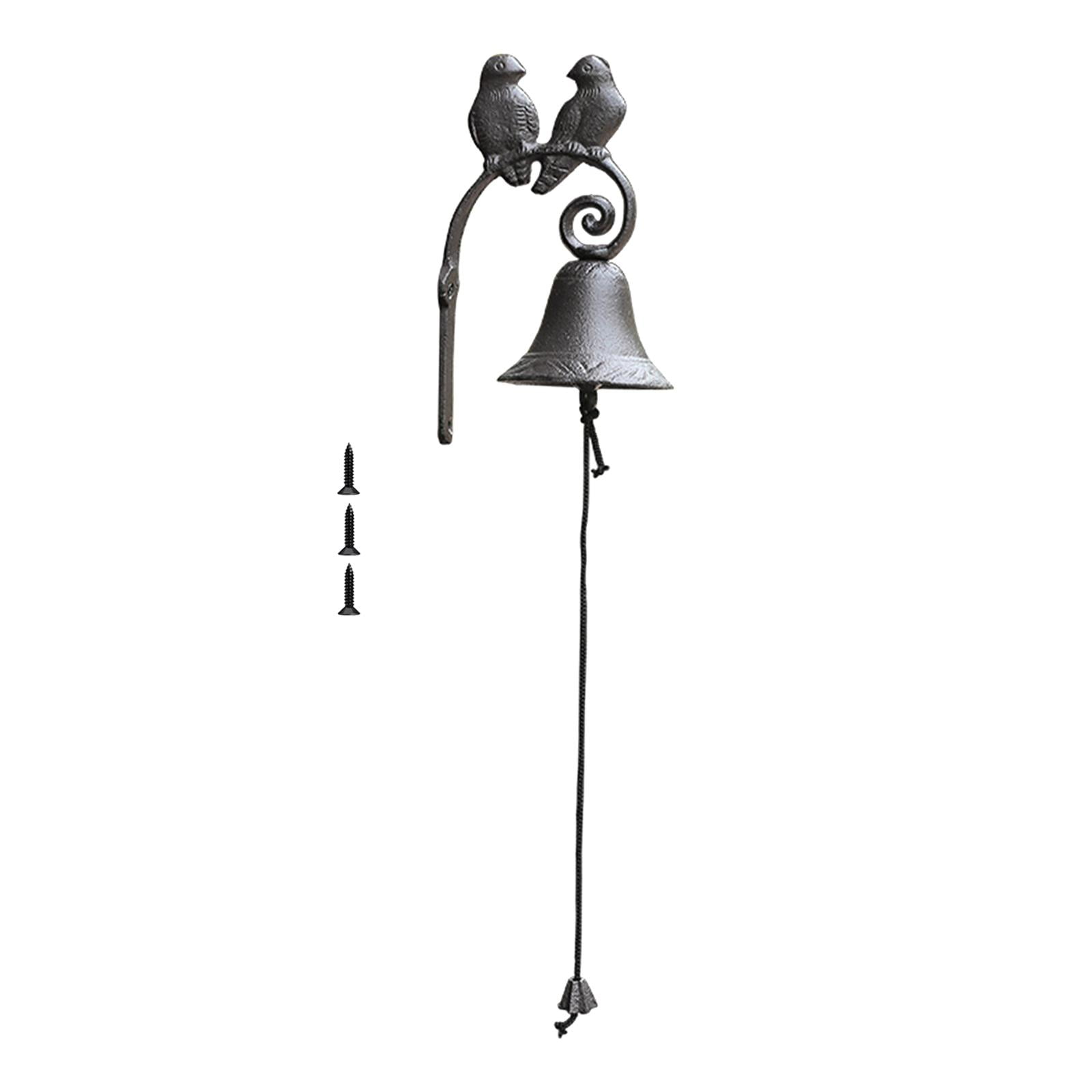 Fancyes Wall Hanging Bell Cast Iron Dinner Bell ,Entry Door Bell ,Metal Decorative Bell, Wall Mounted Hanging Door Bell for Farmhouse
