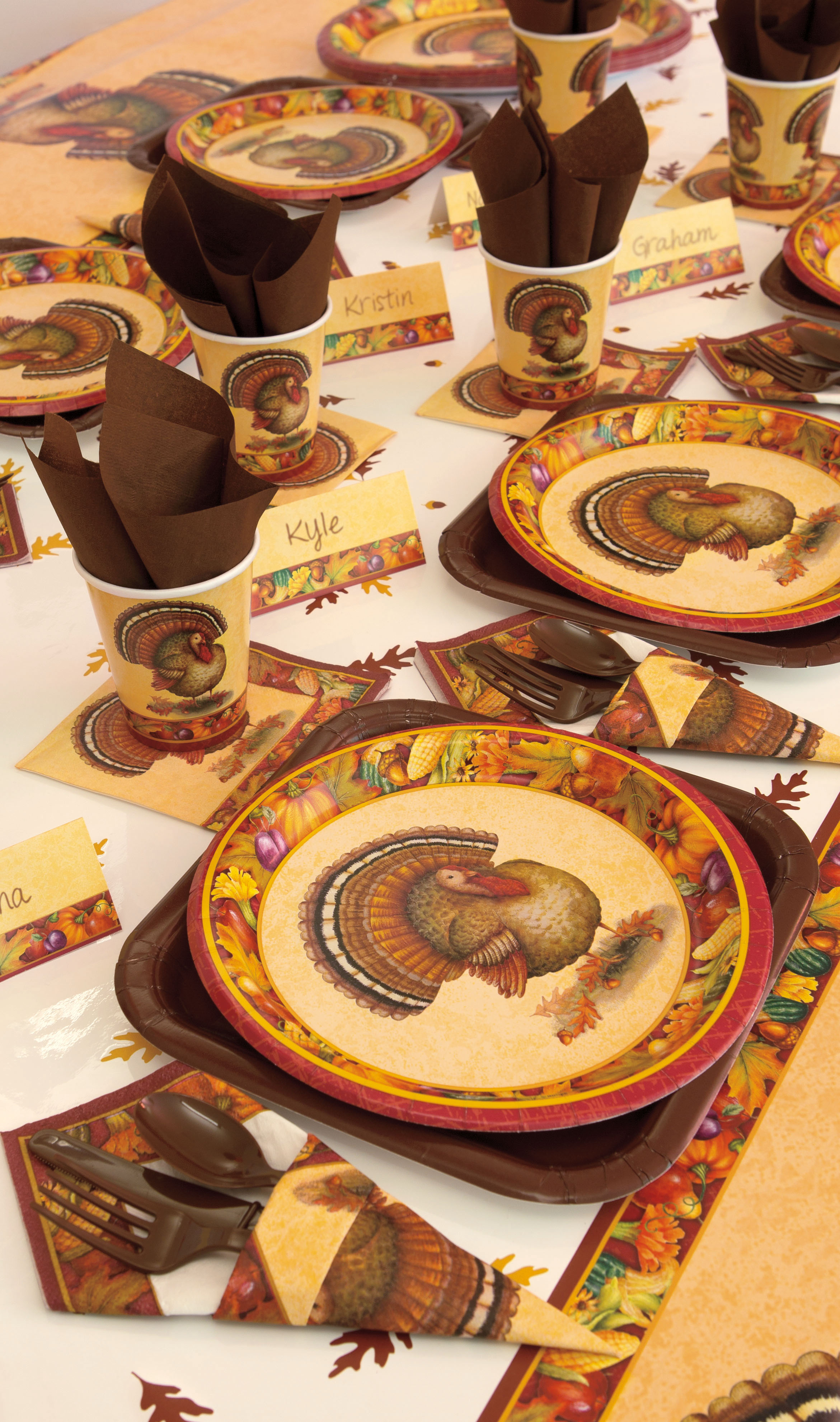 Festive Turkey Thanksgiving Paper Plates, 7in, 8ct - image 2 of 3