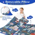 thumbnail image 3 of Dark Blue Christmas Santa Pattern Toddler Nap Mats for Kids Preschool,50"x20" Sleeping Mat Bag or Kids,Toddler Sleeping Bag,Toddler Nap Mat or Daycare, 3 of 6