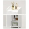 thumbnail image 4 of Bathroom Storage Cabinet, Narrow Toilet Paper Cabinet with 2  and Adjustable Shelves, White for Small Spaces, 4 of 8