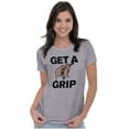 thumbnail image 3 of Get a Grip Golfing Golfer Joke Funny Womens Fitted Plus Size Graphic Tee Brisco Brands 2X, 3 of 5