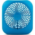 thumbnail image 3 of Treva 5 inch Portable Battery Powered 2 Speed Personal Desktop Fan, Light Blue, 2 Pack, 3 of 8