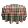 thumbnail image 3 of Nappe Ronde à Carreaux Rouge et Vert de Noël, Housse de Table Sans Plis en Polyester, Nappes Imperméables Réutilisables pour la Déco de la Maison Été Printemps Pique-Nique Salle à Manger Vacances (Ronde,60x60 Pouces), 3 of 6