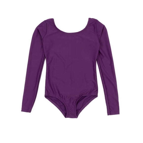 Maillot Leveret de manga larga para niñas, clásico, color liso