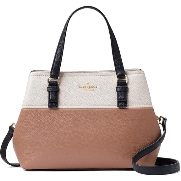 kate spade new york Jackson Street Small Octavia Leather Bag,Black Toasty