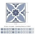 thumbnail image 3 of Walplus  Lisbon Blue Tile Stickers Peel and Stick Wall Sticker Decal 6"x6" 48 pieces, 3 of 5