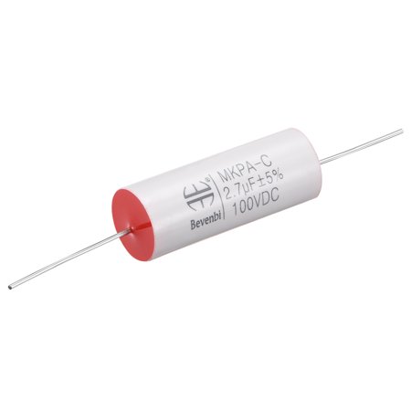 100v Polyester Film Capacitor - 100V DC 2.7uF Round Axial Polypropylene Film Capacitor for Audio Divider