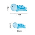 thumbnail image 6 of 10Pcs Turtle Ornament Realistic Creative Eye-catching Resin Luminous Turtle Statue Micro Landscape Home Decor-S,Blue, 6 of 8