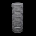 thumbnail image 1 of HLONK ✪ 5 Layer Stackable Bead Containers Small Item Plastic Round Clear Storage Jar Box, 1 of 17