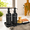 Black, variant on Kitchen Soap Dispenser Set: 17oz Glass Dish and Hand Soap Dispenser with Stainless Steel Pump, Instant Dry Tray, Dish Brush & Sponge, Refillable Countertop Sink Decor for Kitchen & Bath, White-Silver