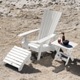 thumbnail image 2 of Highwood 3-pc Manhattan Beach Adirondack Set with Folding Ottoman and Folding Side Table - Outdoor, Eco-friendly, Synthetic Wood, 2 of 8