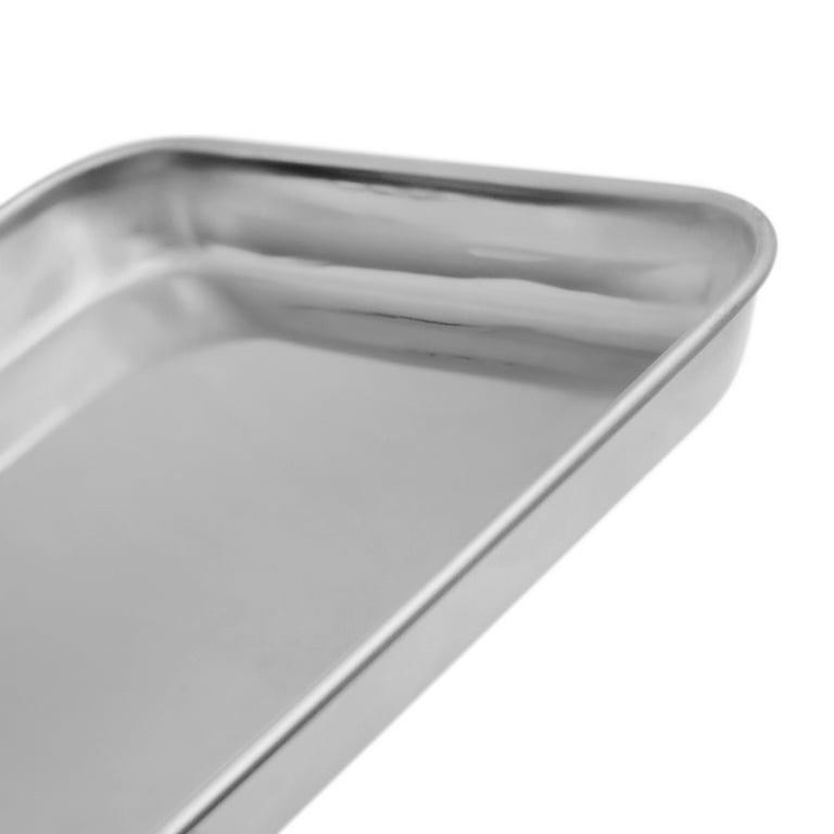 EALEK Small Baking Sheet 2 Pack 9.5 x 7 Inch, FDA Nonstick Toaster Oven  Tray, Dark Grey, Small Cookie Sheet for 1 or 2 Person