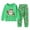 Green, variant on Odeerbi Christmas Pajama Sets For Boys Girls Santa Claus 2025 Long Sleeved Top Long Pants Two-piece
