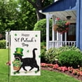 thumbnail image 6 of VOCHIC Welcome St. Patrick's Day Garden Flag 12x18 Double Sided Vertical, Cute Black Cat with Basket Yard Flag Banner Shamrock Clover Sign for Home Outside Outdoor Decor (ONLY FLAG), 6 of 6